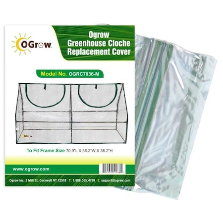 Greenhouse Cloche Repl. Cover-To Fit Frame Size  70.9Lx36.2Wx36.2H